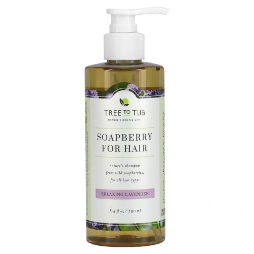 Tree To Tub, 건조한 모발 & 민감한 두피용 깊은 보습 솝베리 샴푸, 릴랙싱 라벤더, 250ml(8.5fl oz)