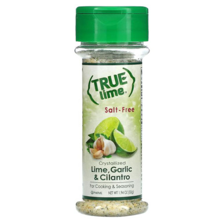 True Citrus, True Lime, 라임, 마늘, 고수 결정, 무염, 55g(1.94oz)