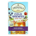 Twinings, 콜드 브루 아이스티, 무가당 가향 홍차, 혼합 베리 맛, 1인분 티백 20개, 40g(1.41oz)