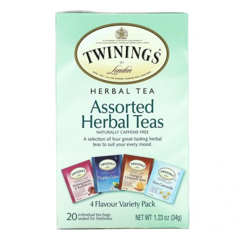 Twinings, 허브티 세트, 버라이어티 팩, 카페인 무함유, 티백 20개, 34g(1.23oz)