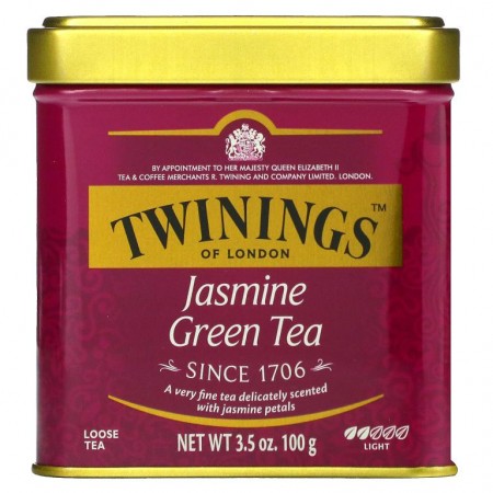 Twinings, 자스민 녹차, 루스 티, 100g(3.53oz)