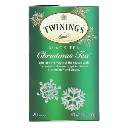 Twinings, 홍차, 크리스마스 차, 티백 20개, 40g(1.41oz)