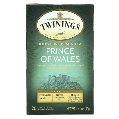 Twinings, 프린스 오브 웨일즈 티, 티백 20개, 40g(1.41oz)