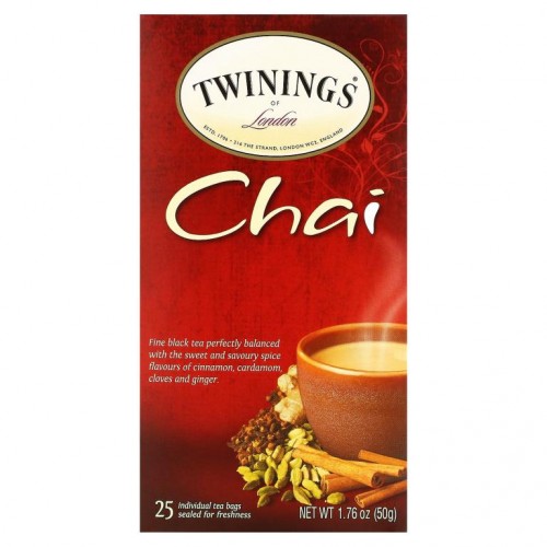 Twinings, 차이 티, 티백 25개입, 50g(1.76oz)