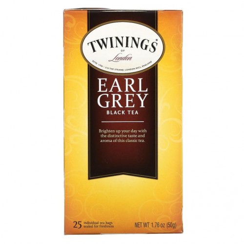 Twinings, 얼그레이 홍차, 티백 25개, 50g(1.76oz)