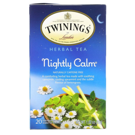 Twinings, 허브차, Nightly Calm, 천연 무카페인, 티백 20개, 29g(1.02oz)