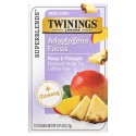 Twinings, Focus Herbal Tea, Ginseng, Mango & Pineapple, Caffeine Free, 18 Tea Bags, 0.95 oz (27 g)