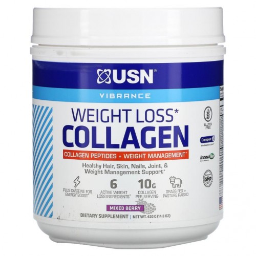 USN, 체중 감량 콜라겐, 믹스 베리 맛, 420g(14.8oz)