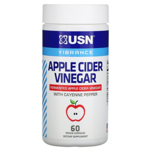 USN, 카이엔 페퍼 함유 애플 사이다 식초, 베지 캡슐 60정