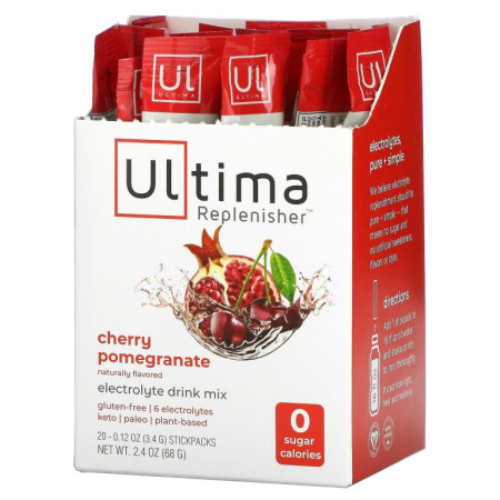 Ultima Replenisher, 전해질 드링크 믹스, 체리 석류, 20팩, 개당 3.4g(0.12oz)