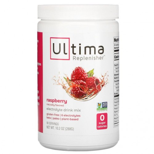 Ultima Replenisher, 전해질 드링크 믹스, 라즈베리, 288g(10.2oz)