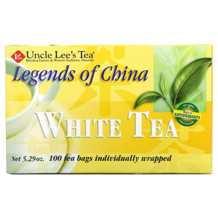 Uncle Lee's Tea, Legends of China, 백차, 100개 티백 낱개 포장, 150g(5.29oz)