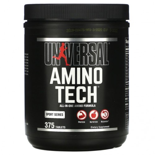 Universal Nutrition, Amino Tech, 올인원 아미노 포뮬라, 375정