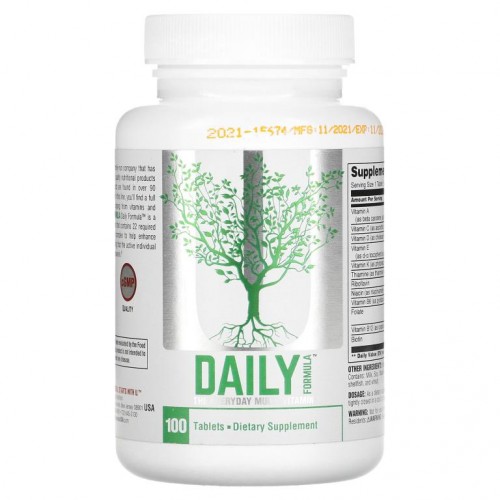 Universal Nutrition, Daily Formula, 매일 먹는 종합비타민, 100정