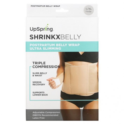 UpSpring, Shrinkx Belly, 산후 복대, 사이즈 L/XL, 누드