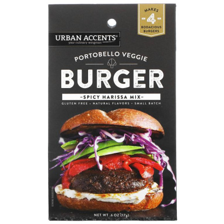 Urban Accents, Portobello Veggie Burger Spicy Harissa  Mix, 0.6 oz (17 g)