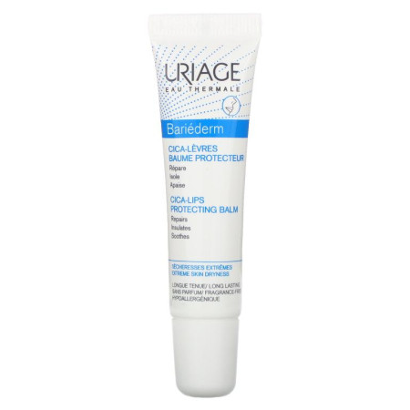 Uriage, Bariederm, Cica-Lips 프로텍팅 밤, 향료 무함유, 15ml(0.5fl oz)