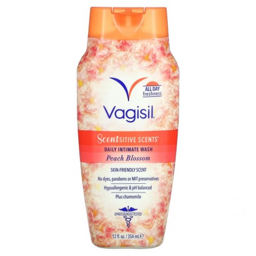 Vagisil, Scentsitive Scents, 데일리 인티메이트 워시, 피치 블라썸, 354ml(12fl oz)