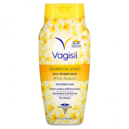 Vagisil, Scentsitive Scents, Daily Intimate Wash, White Jasmine, 12 fl oz (354 ml)