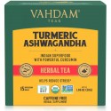 Vahdam Teas, 허브 티, 강황 아슈와간다, 카페인 무함유, 티백 15개, 30g(1.06oz)