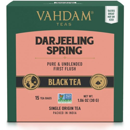 Vahdam Teas, 홍차, 다즐링, 티백 15개, 30g(1.06oz)