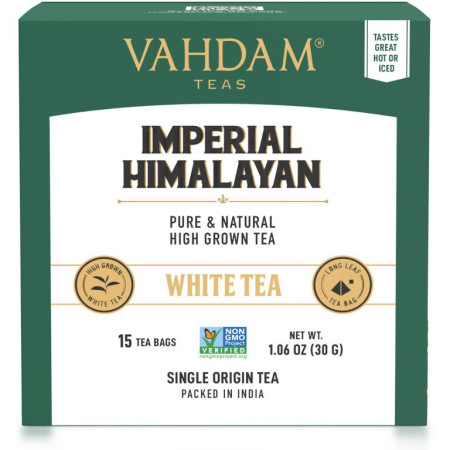 Vahdam Teas, 백차, 임페리얼 히말라얀, 티백 15개, 30g(1.06oz)