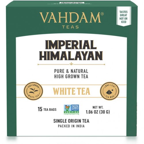 Vahdam Teas, 백차, 임페리얼 히말라얀, 티백 15개, 30g(1.06oz)
