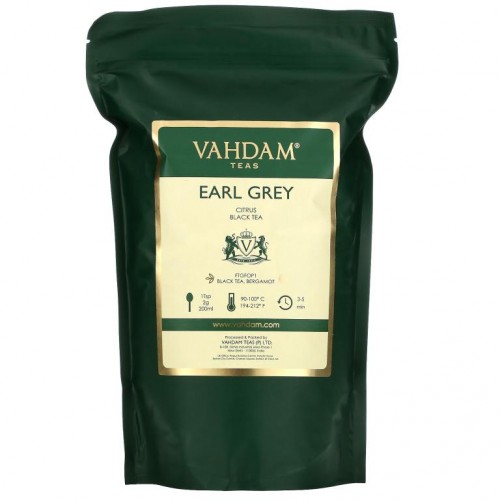Vahdam Teas, 얼그레이, 시트러스 홍차, 454g(16oz)