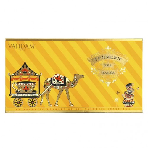 Vahdam Teas, 강황 차 이야기 세트, 6개