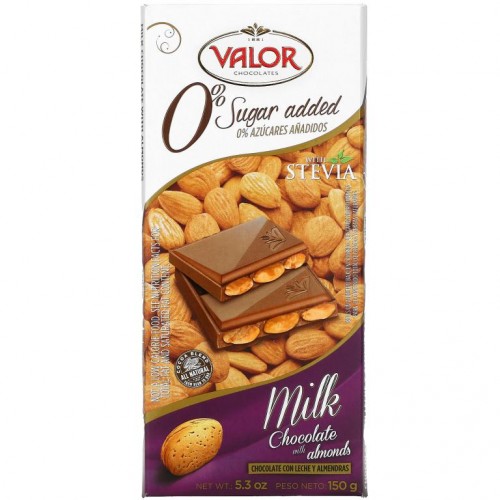 Valor, 0% 설탕, 아몬드 밀크 초콜릿, 150g(5.3oz)