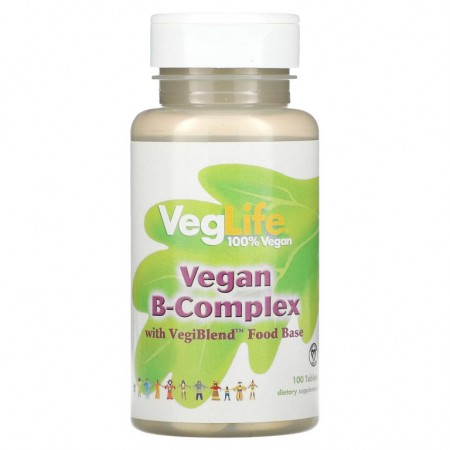 VegLife, B-콤플렉스, 비건, 100정