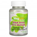 VegLife, Vital Teen 10대 여성용 보충제, 베지 캡슐 60정