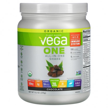 Vega, 원, 올인원 셰이크, 초콜릿, 13.2 oz (375 g)