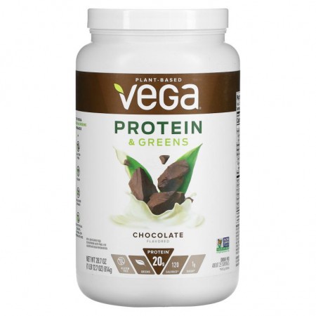 Vega, 프로틴 그린, 초콜릿, 814g(1.8lbs)