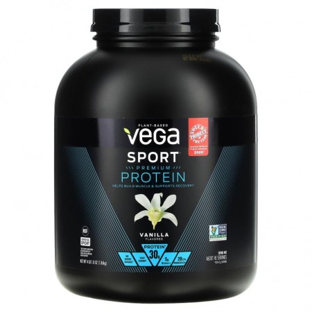 Vega, 바닐라 맛, 4 lb 1.1 oz (1.85 kg)