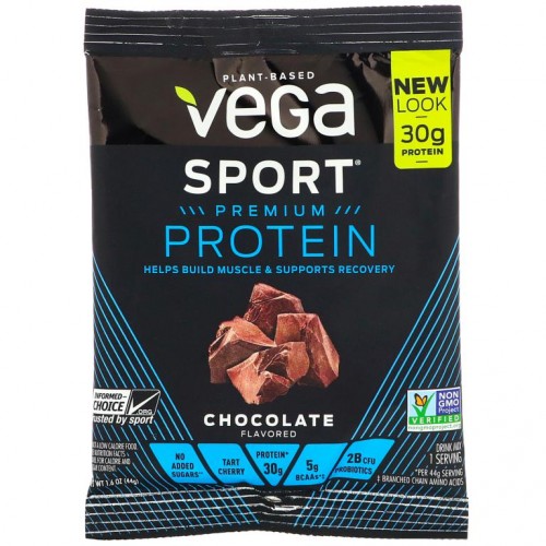 Vega, Sport 퍼포먼스, 프로틴 파우더, 초콜릿, 44g(1.6oz)