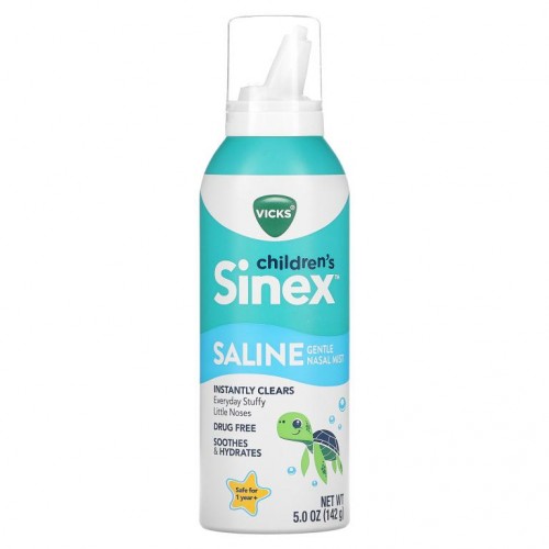 Vicks, 어린이용 Sinex, 비강용 순한 식염수 미스트, 만 1세 이상, 142g(5oz)