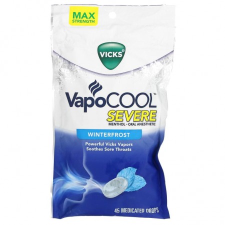 Vicks, VapoCool Severe, Winterfrost, 45 Medicated Drops
