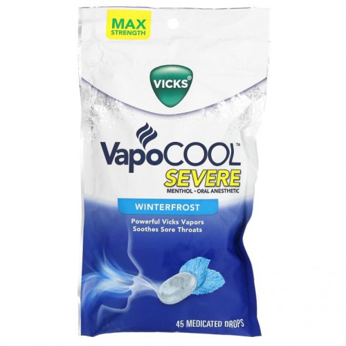 Vicks, VapoCool Severe, Winterfrost, 45 Medicated Drops