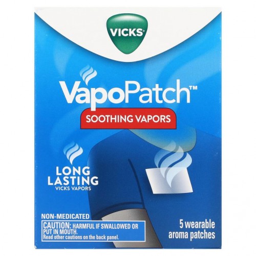 Vicks, VapoPatch, Soothing Vapors, 5 Wearable Aroma Patches