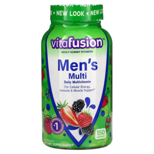 VitaFusion, 남성용 종합비타민, 천연 베리 향, 구미젤리 150개