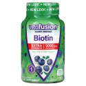 VitaFusion, 초강력 바이오틴, 천연 블루베리 향미료, 2,500 mcg, 구미젤리 100개
