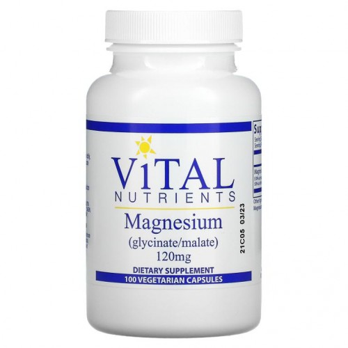 Vital Nutrients, 마그네슘, 120mg, 베지 캡슐 100정