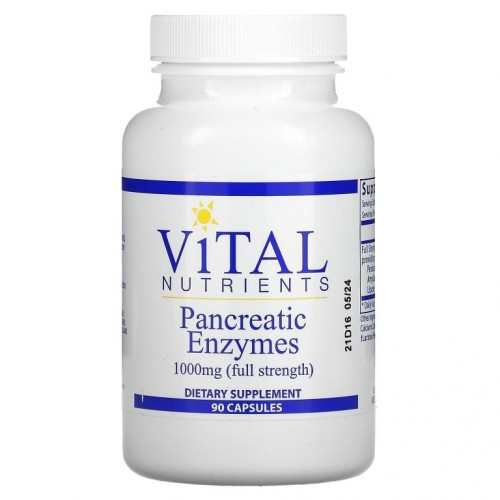 Vital Nutrients, 췌장 효소, 500mg, 캡슐 90정