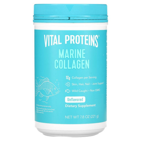 Vital Proteins, 해양 콜라겐, 자연산, 무맛, 221g(7.8oz)