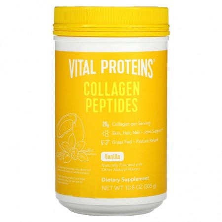 Vital Proteins, 콜라겐 펩타이드, 바닐라 & 코코넛 수액, 10.8 oz (305 g)