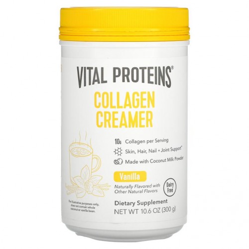 Vital Proteins, 콜라겐 크리머, 바닐라 맛, 300g(10.6oz)