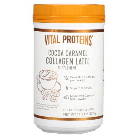 Vital Proteins, 콜라겐 라떼, 코코아 카라멜, 327g (11.5 oz)