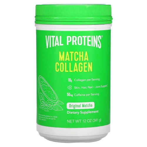 Vital Proteins, 말차 콜라겐, 오리지널 말차, 341g(12oz)