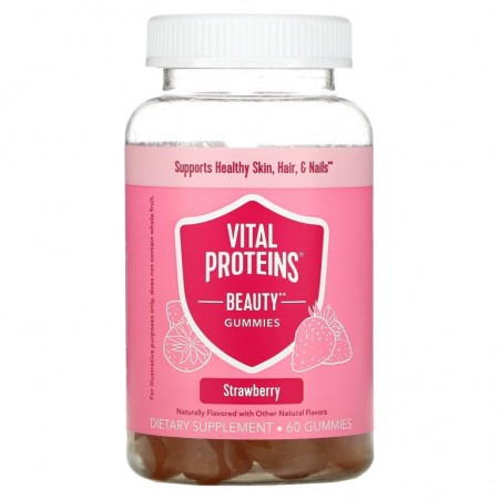 Vital Proteins, 뷰티 구미, 딸기, 구미 60개